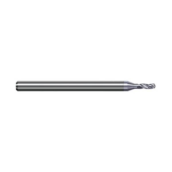 3.263 mm Drill dia. x 16mm Flute Length Carbide HP Drill for Aluminum Alloys, 3 Flutes, TiB2 Coated